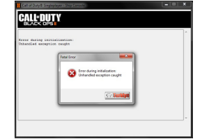 Black Ops 2 Error During Initialization Unhandled Exception Caught